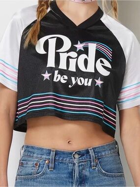 Spencer's Black Pride "Be You" Cropped Graphic Jersey